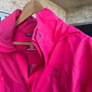 Bright pink Camel Crown, Lg rain coat/windbreaker.